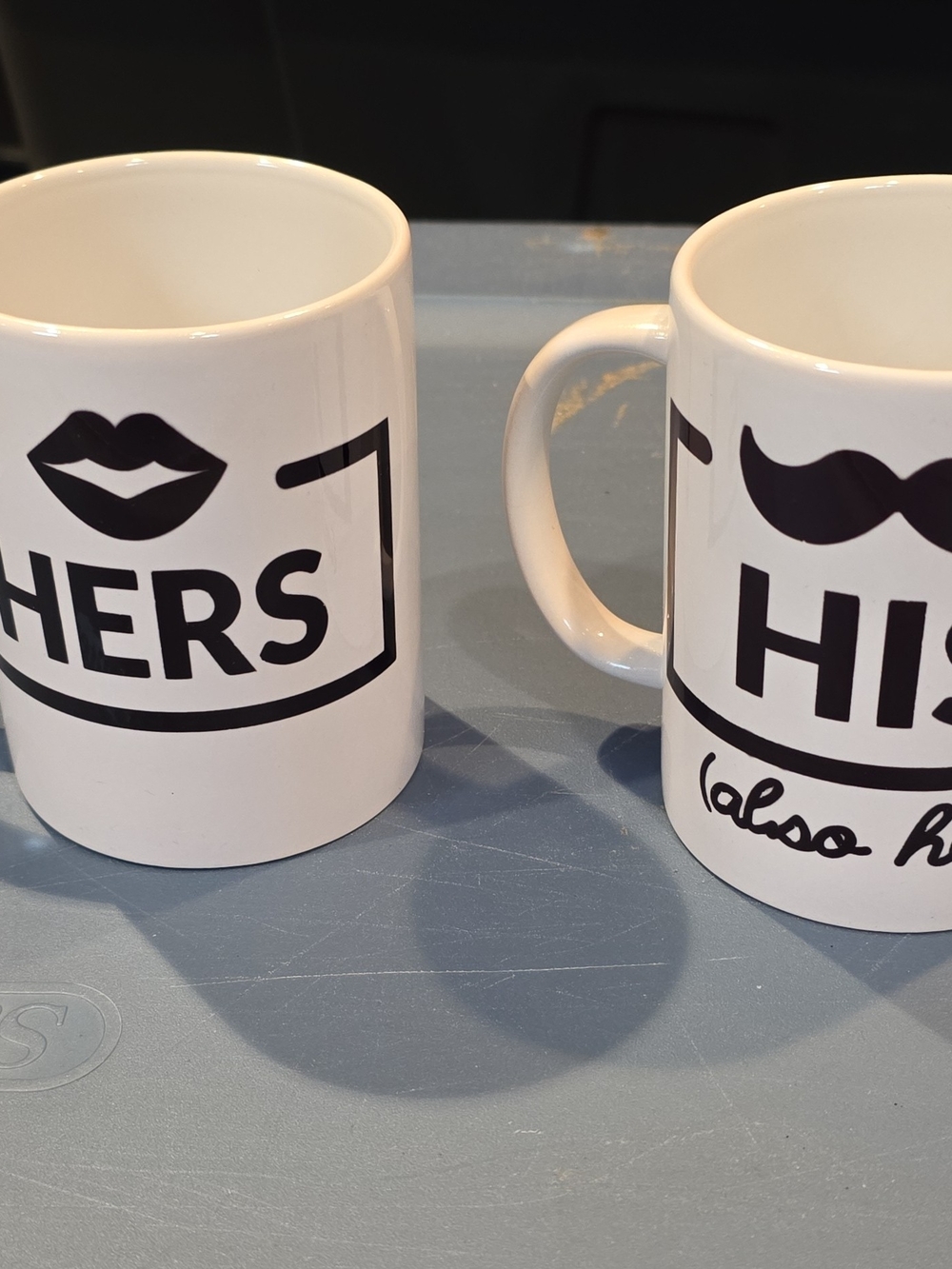 White 'His & Hers' Ceramic Coffee Mug Set - White
